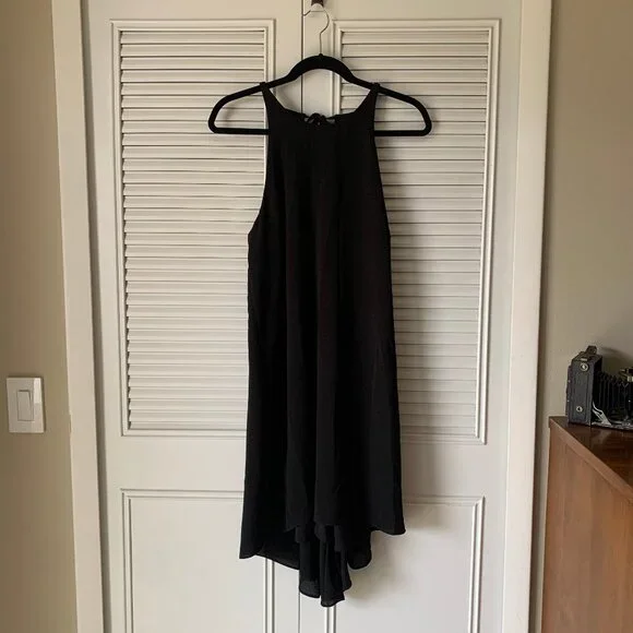 Mossimo Supply Co. Dresses | Mossimo Target Black High Low Tank Dress | Ties In Back | Size M | Color: Black | Size: M | Nikkilynnep's Closet